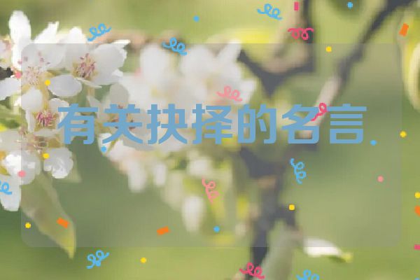 有关抉择的名言