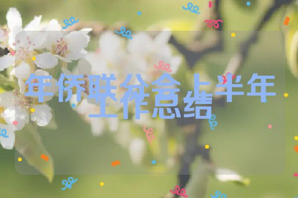 年侨联分会上半年工作总结
