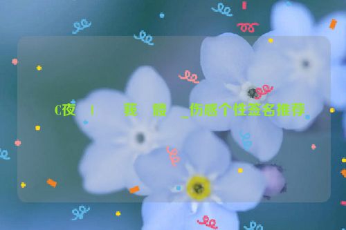 �C夜�l��莪�髅�_伤感个性签名推荐