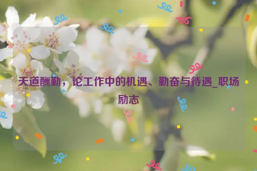 天道酬勤，论工作中的机遇、勤奋与待遇_职场励志