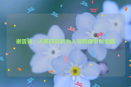 谢霆锋：光环背后鲜为人知的曲折创业路