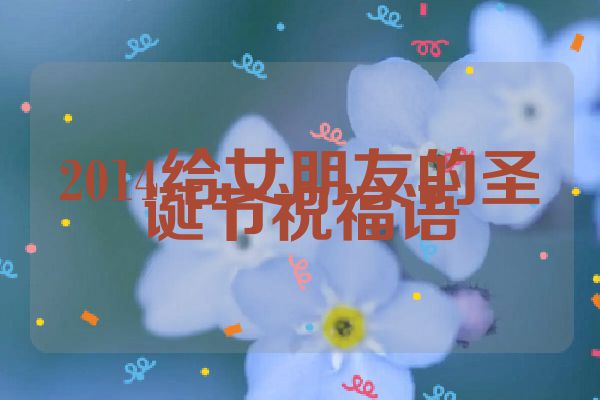 2014给女朋友的圣诞节祝福语