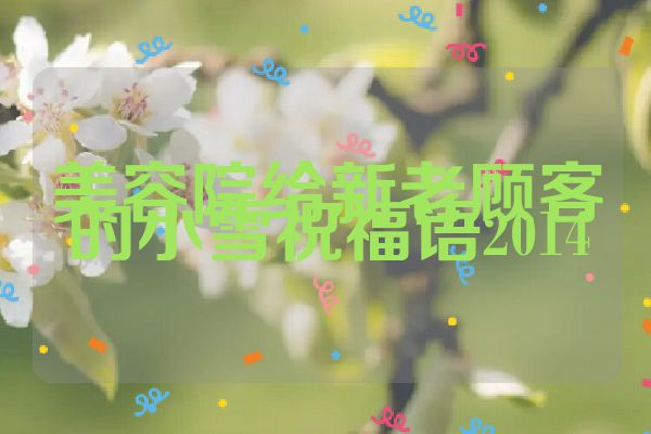 美容院给新老顾客的小雪祝福语2014