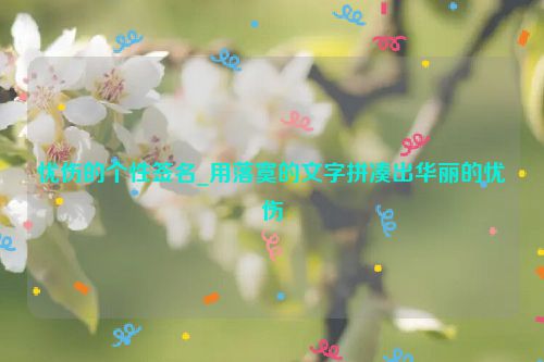 忧伤的个性签名_用落寞的文字拼凑出华丽的忧伤