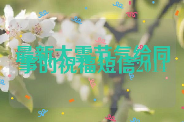 最新大雪节气给同事的祝福短信2014
